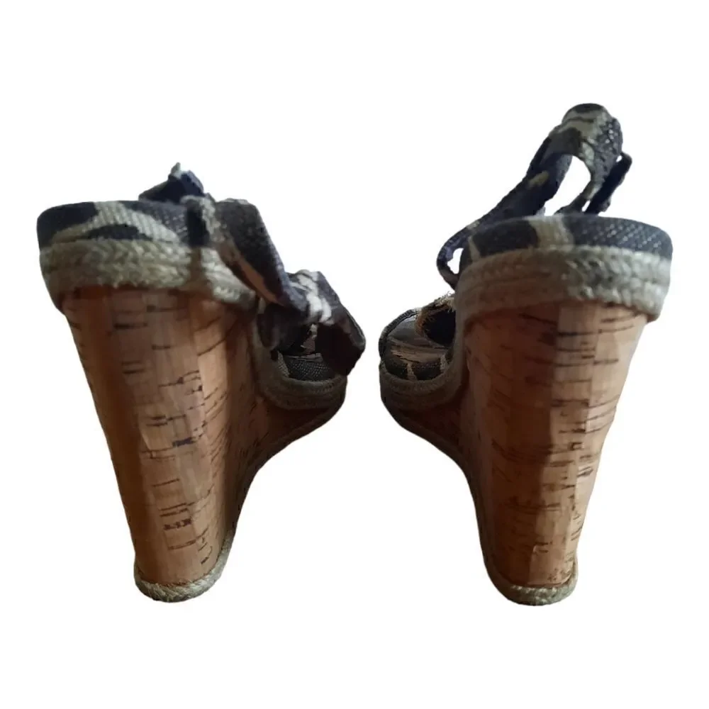 Naughty Monkey Parisian Rosette Wedge Sandals